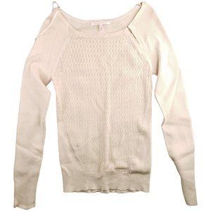 Victoria's Secret Sweater Womens M Pink Pointelle Lightweight Boatneck